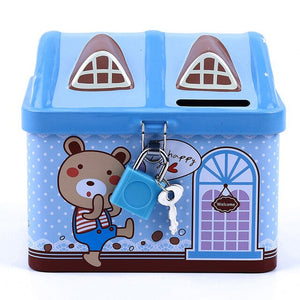 Cute Bear House Piggy Bank